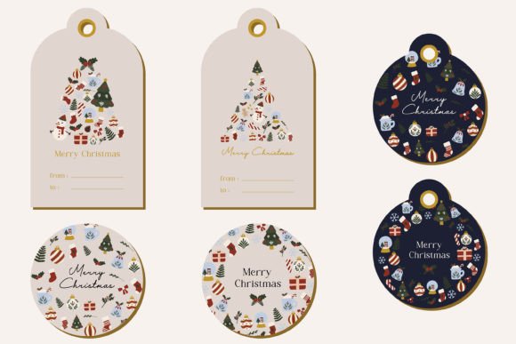 Download Christmas Holiday Gift Tag Cards SVG - Holiday gift Collection