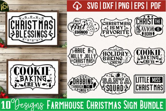 Download Farmhouse Christmas Sign Bundle - Christmas sign Collection