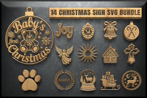 Download Rustic Christmas Sign SVG Bundle - Christmas sign Collection