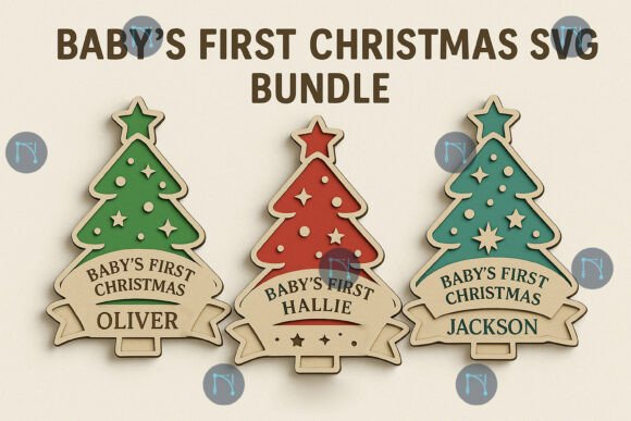 Download Baby’s First Christmas Tree SVG Bundle - Christmas tree svg bundle Collection