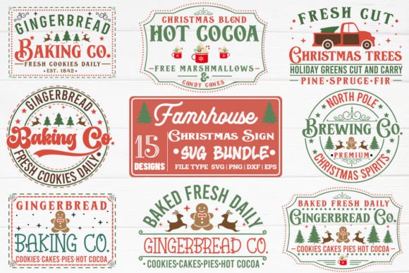 Download Farmhouse Christmas Sign Svg Bundle - Christmas sign Collection