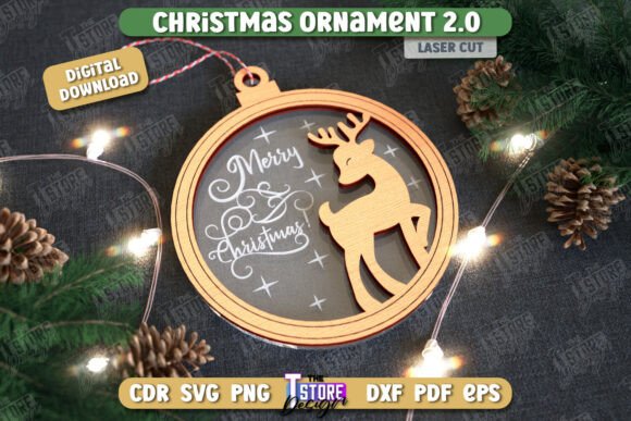 Download Christmas Ornament Laser Cut Design - Premium Resources